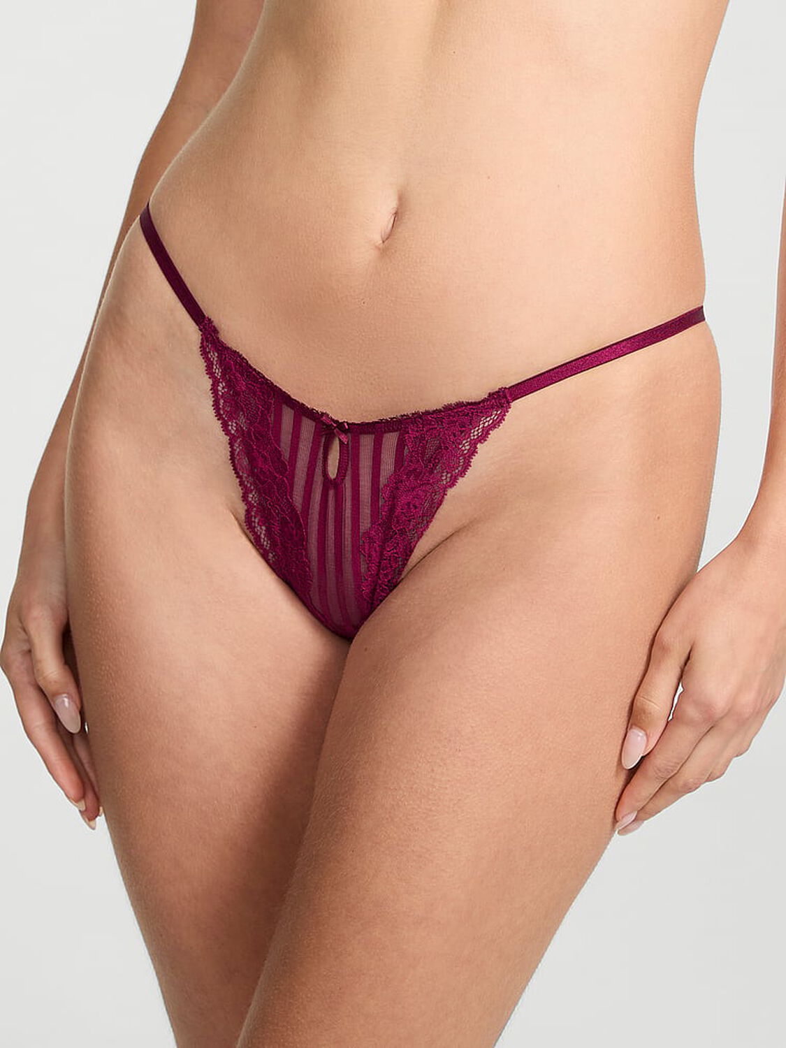 vs The Lacie Lacie Sheer Heritage String Thong Panty Fresh Jam 1 of 3 