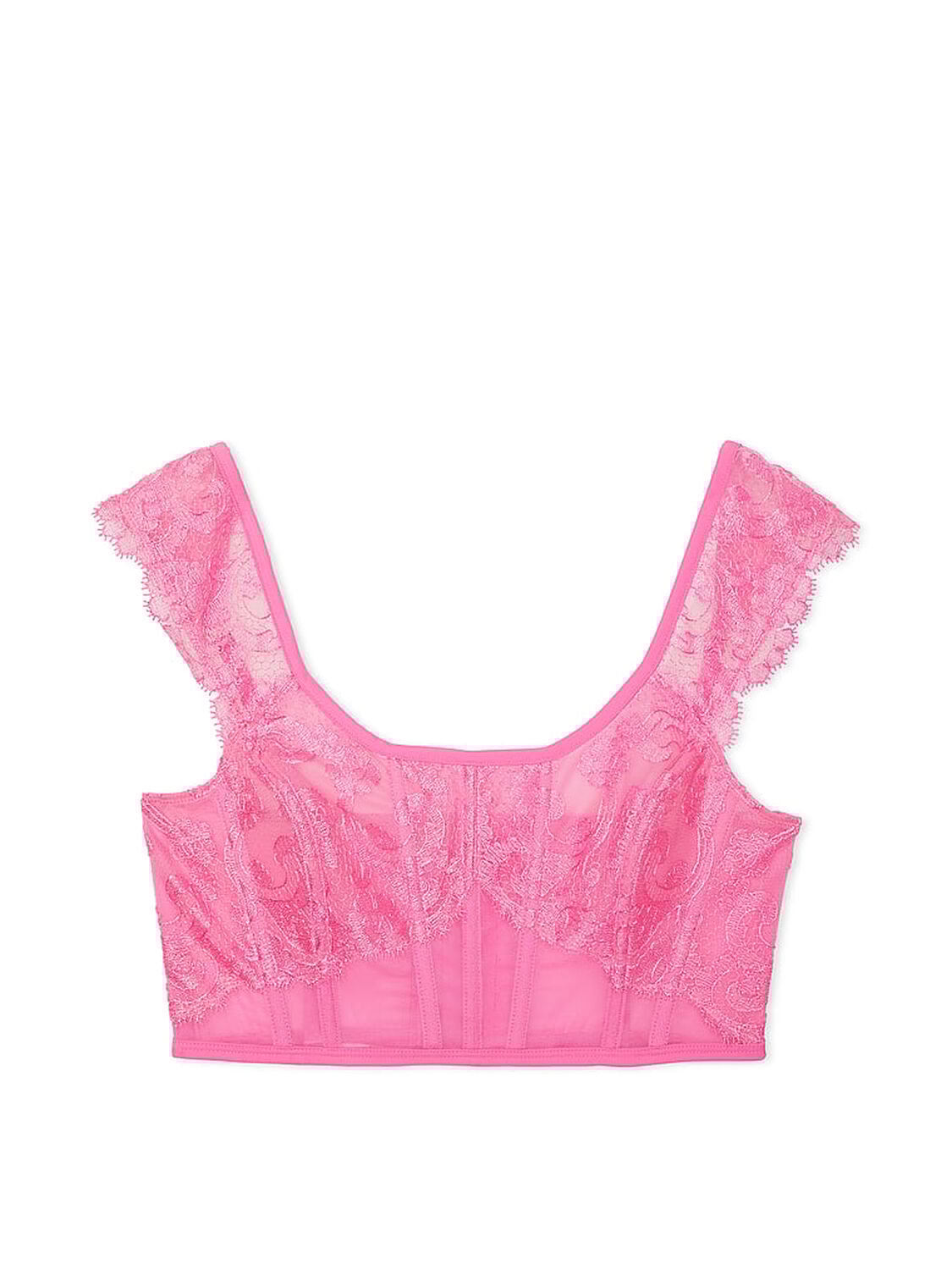 vs Dream Angels Boho Floral Embroidery Cap-Sleeve Corset Top 3 of 4 