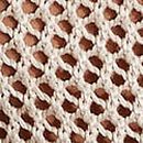 Beachwear Crochet Long-Sleeve Mini Dress, Pearl White, swatch