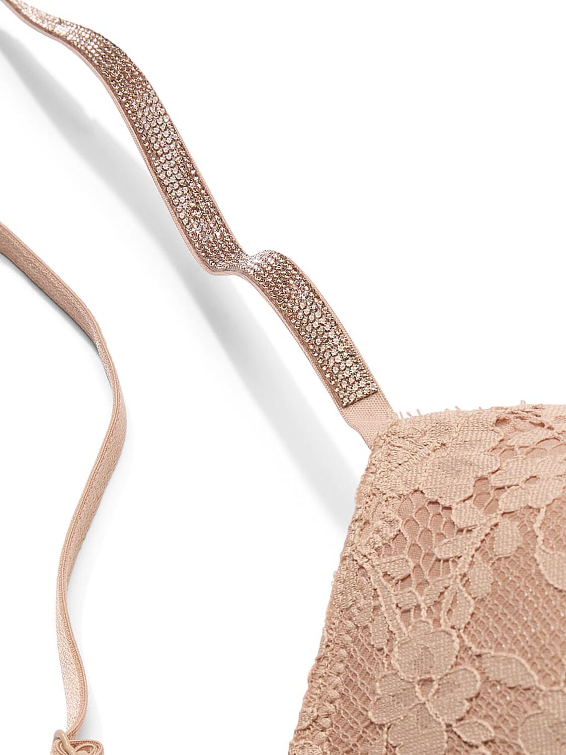vs Dream Angels Twinkle Strap Lace Classic-Coverage Demi Bra Praline 4 of 4 