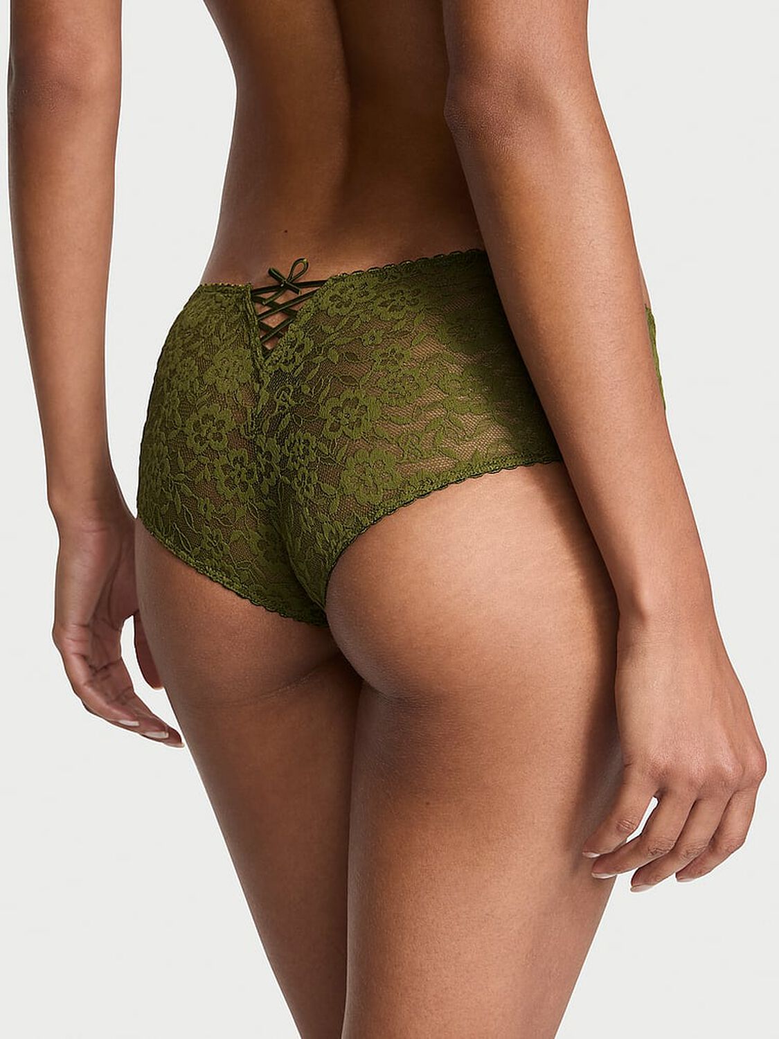 vs The Lacie Lacie Lace-Up Bow Cheeky Panty Green Chameleon 2 of 3 