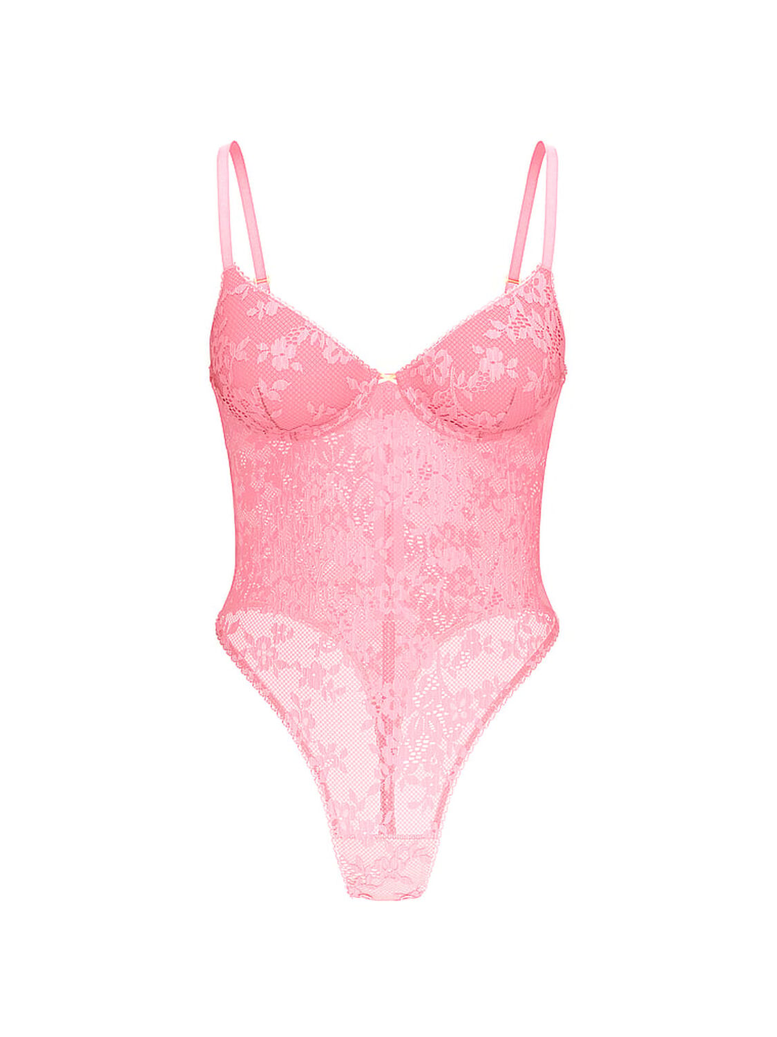 vs Victoria's Secret Tease Lace Unlined Demi Bodysuit 3 of 4 