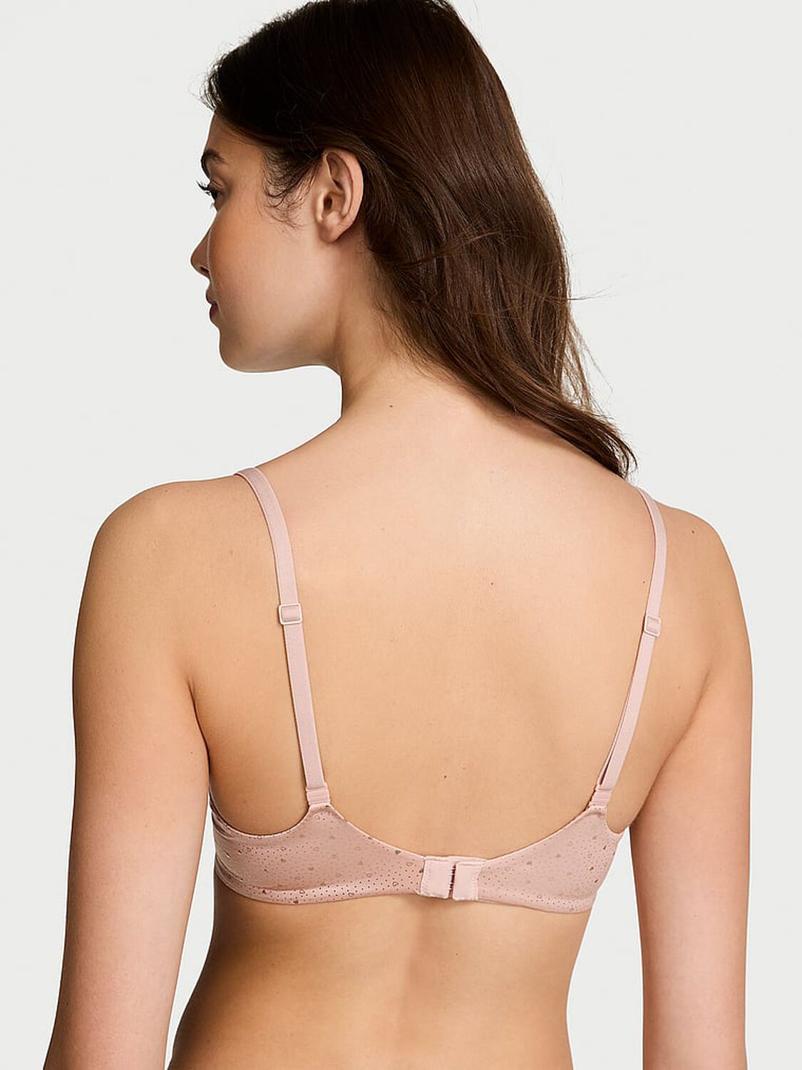 vs Body By Victoria Smooth Lightly Lined Full-Coverage Bra Pink Zinc Hearts 3 of 4 