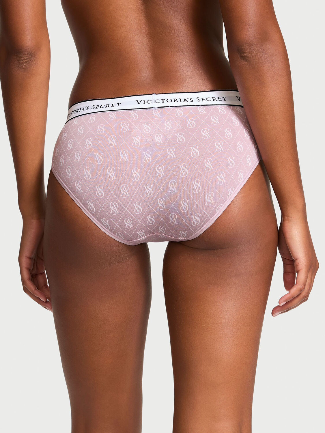 vs Cotton Logo Cotton Hiphugger Panty Logo Pink 3 of 3 