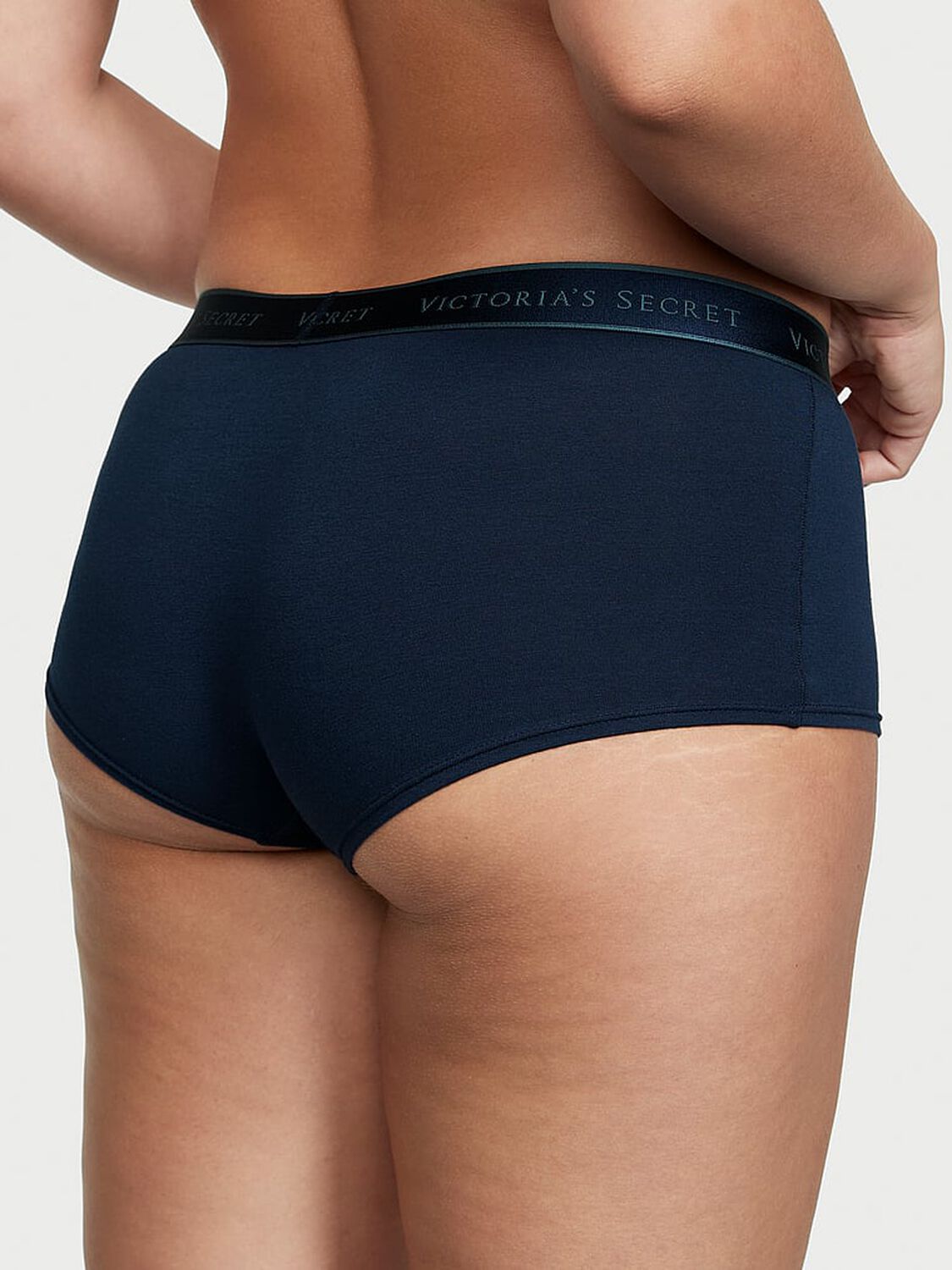 vs Cotton Logo Cotton Boyshort Panty Noir Navy 2 of 3 