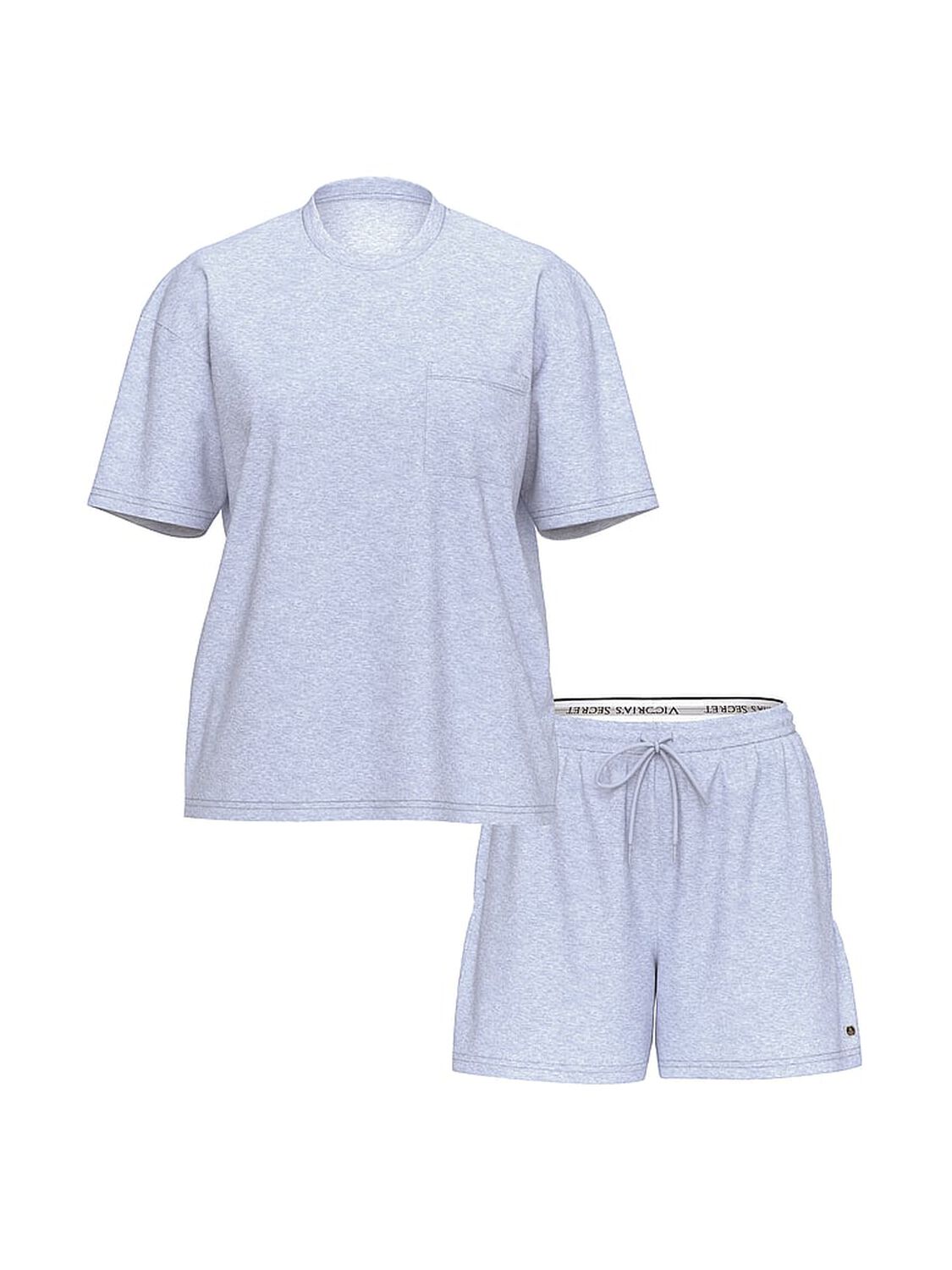 vs Victoria's Secret 100% Cotton Short Pajama Set Htr Cornflower 3 of 3 