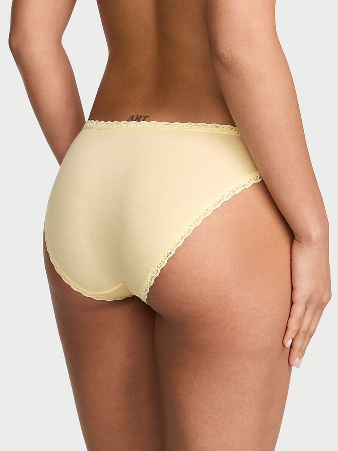 vs Lace Trim Lace-Waist Bikini Panty Sunny Honey 2 of 2 