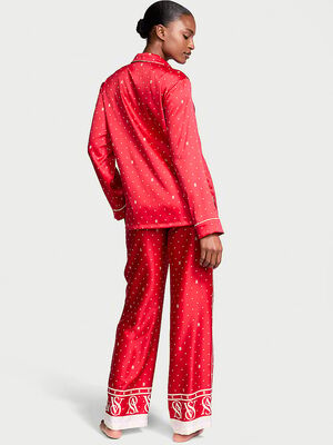 Glazed Satin Long Pajama Set