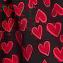 Signature Satin Short Pajama Set, Lipstick Scattered Hearts, swatch