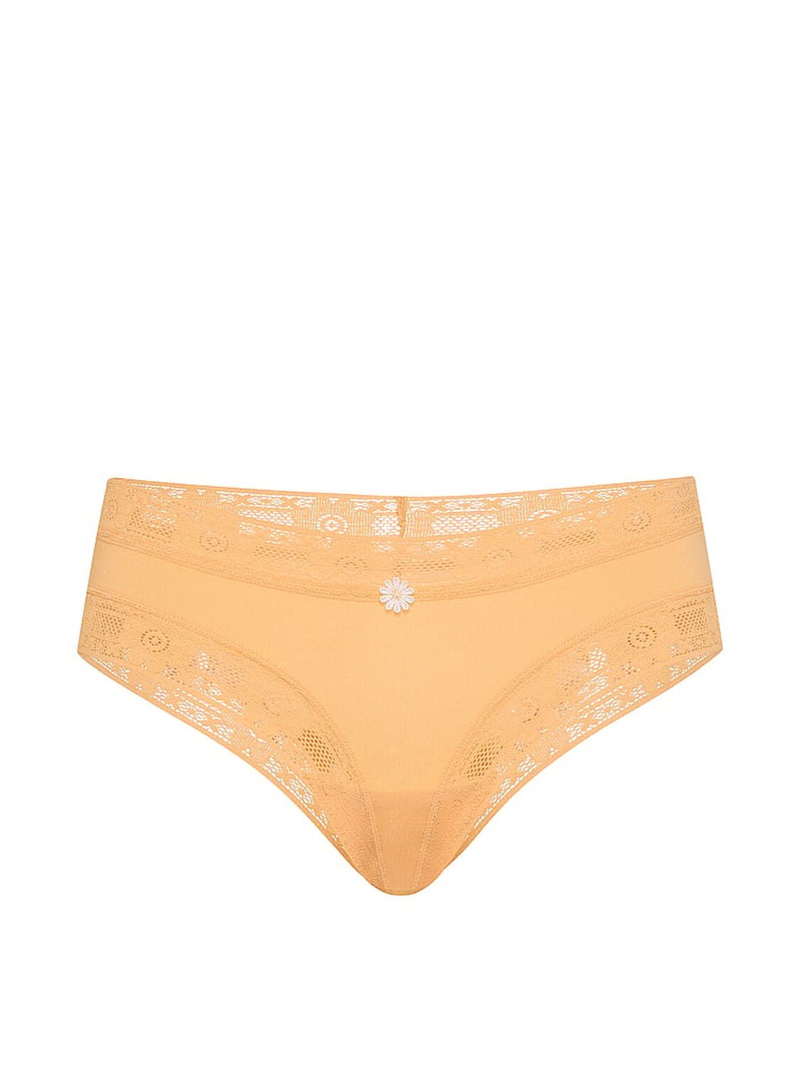 vs Lace Trim Cotton Lace-Trim Cheeky Panty Honeycomb 3 of 3 