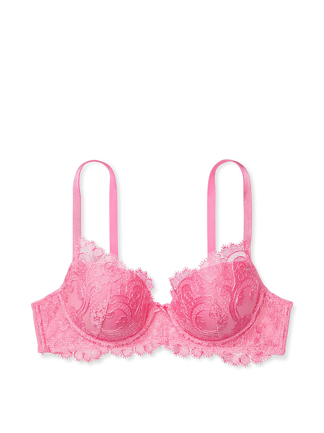 vs Dream Angels Boho Floral Embroidery Lightly Lined Demi Bra 3 of 4 