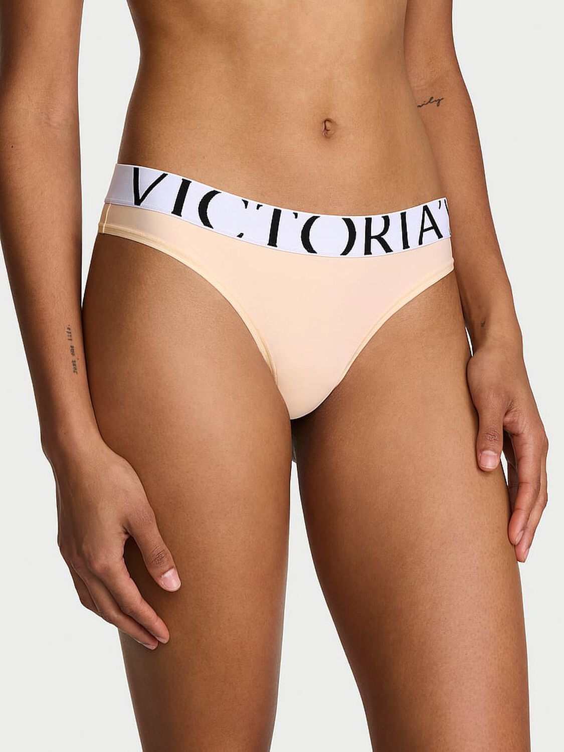 vs Cotton Cool Thong Panty Marzipan 1 of 3 