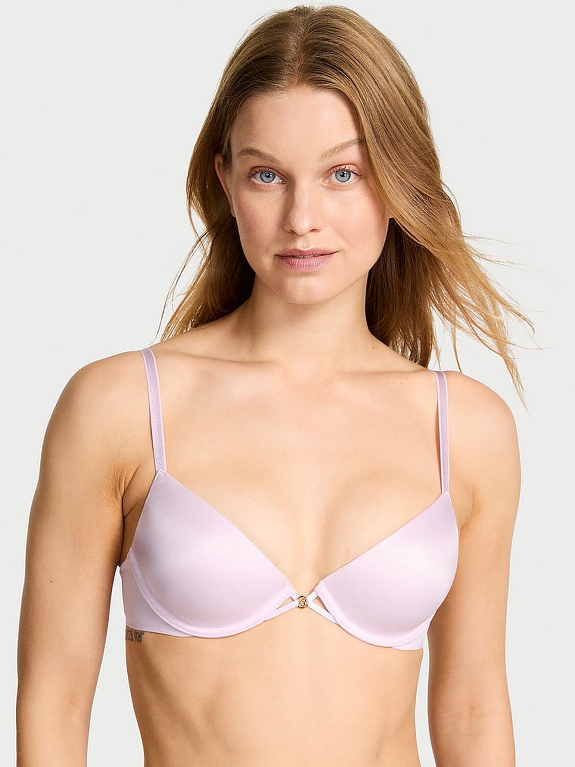 vs Very Sexy Smooth Lightly Lined Plunge Demi Bra Light Hyacinth 1 of 3 