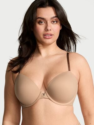 Smooth Lightly Lined Plunge Demi Bra
