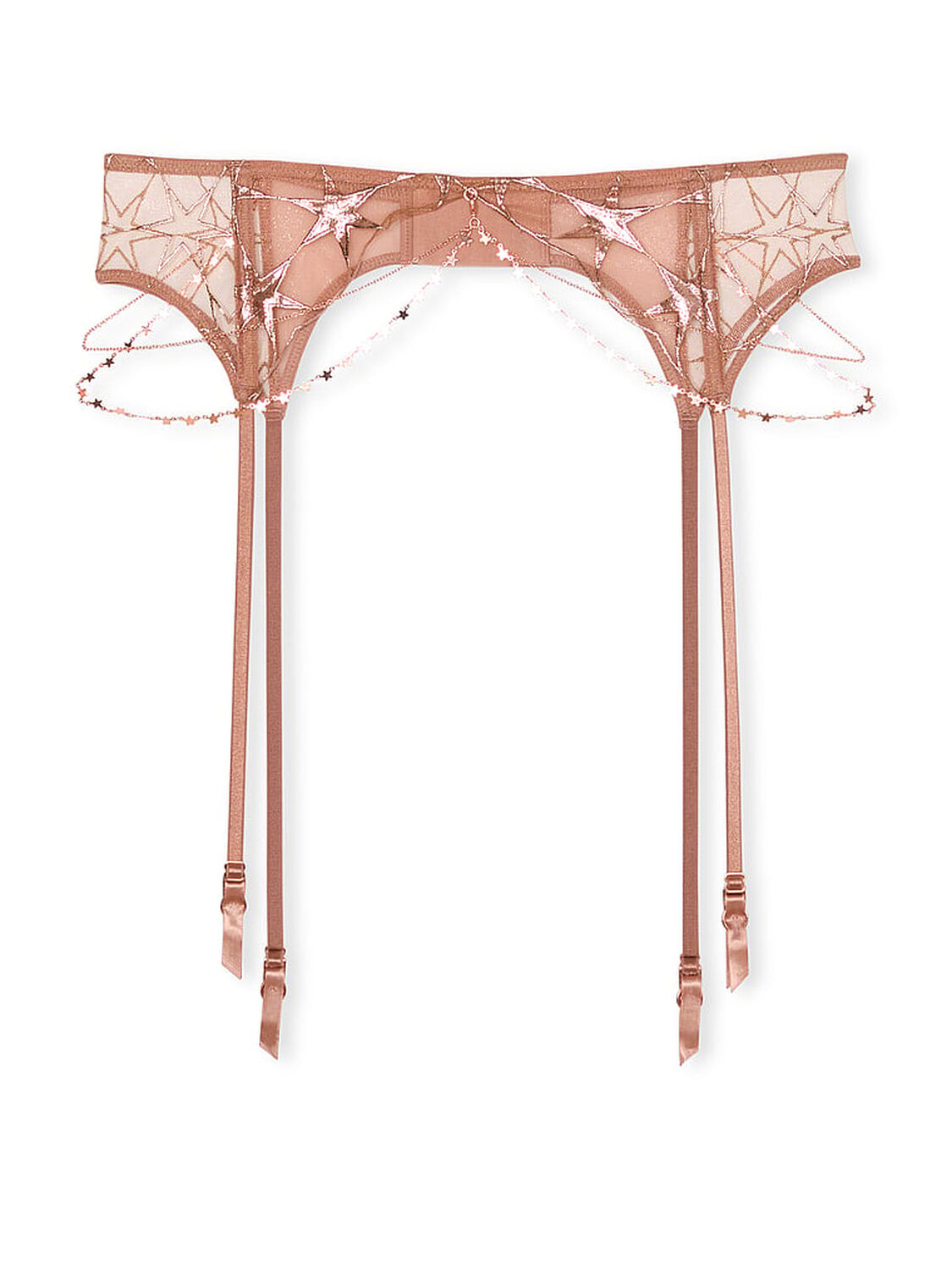 vs Very Sexy Stardust Embroidery Chain Garter Belt Rose Gold 1 of 3 