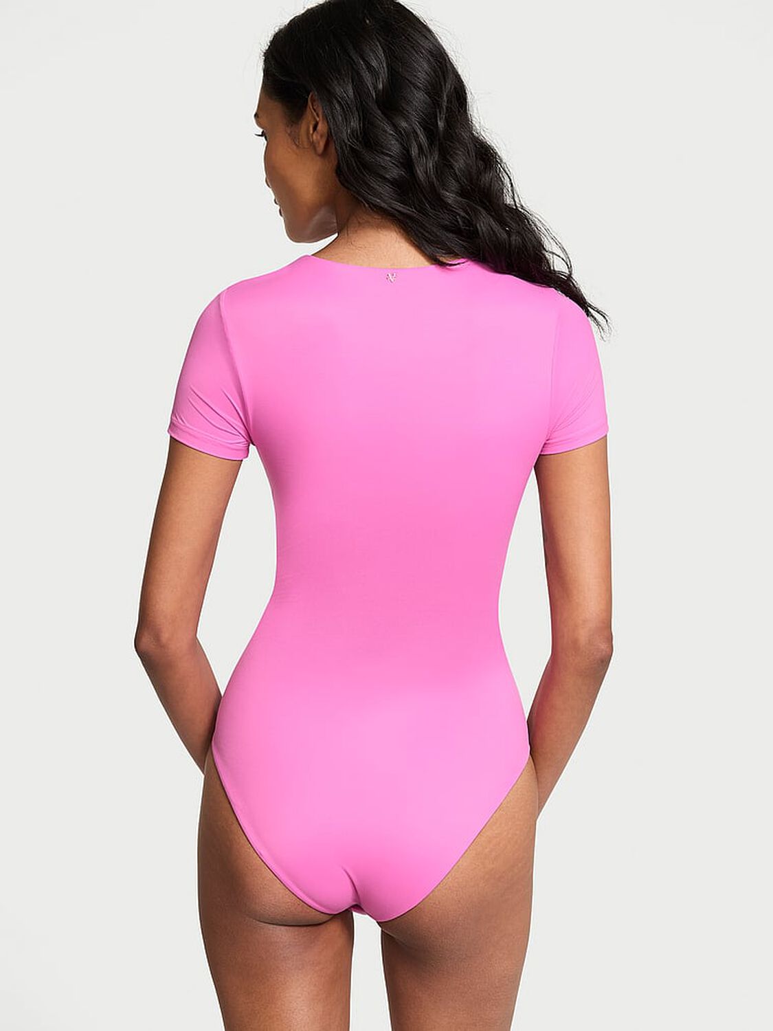 vs Victoria's Secret BODYWEAR by Victoria with FeatherSoft™ Innovation Short-Sleeve Bodysuit 2 of 3 