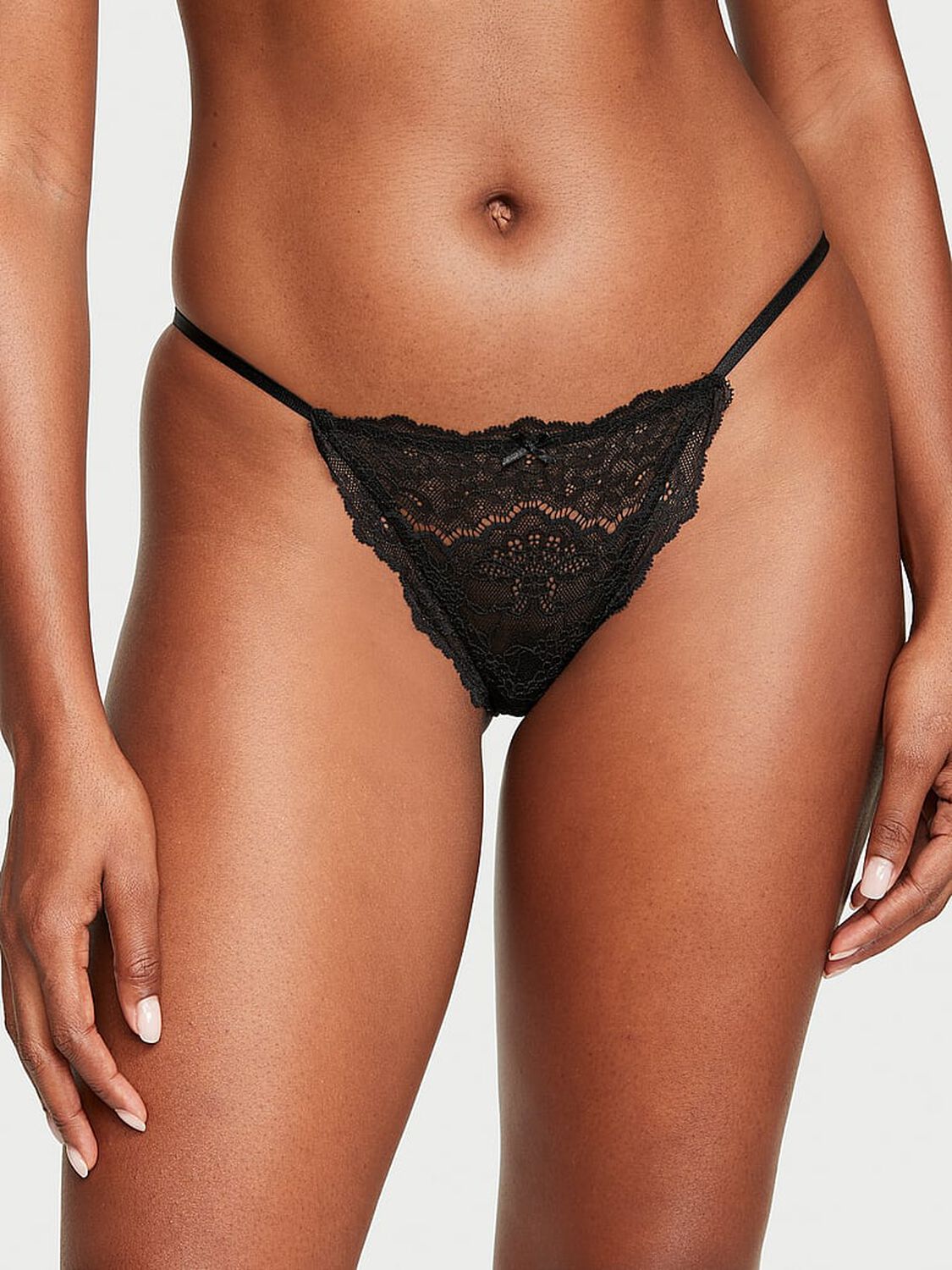 vs Dream Angels Mini String Bikini Panty Black 1 of 4 