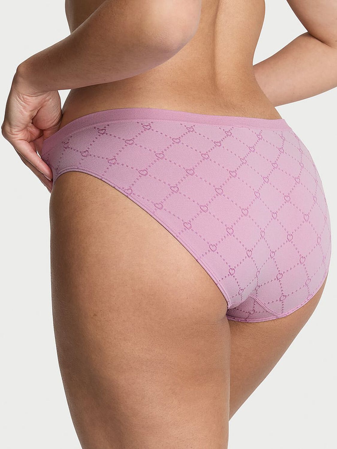 vs Seamless Seamless Quilted Hearts Bikini Panty Bikini Pink Quilted Hearts 2 of 3 
