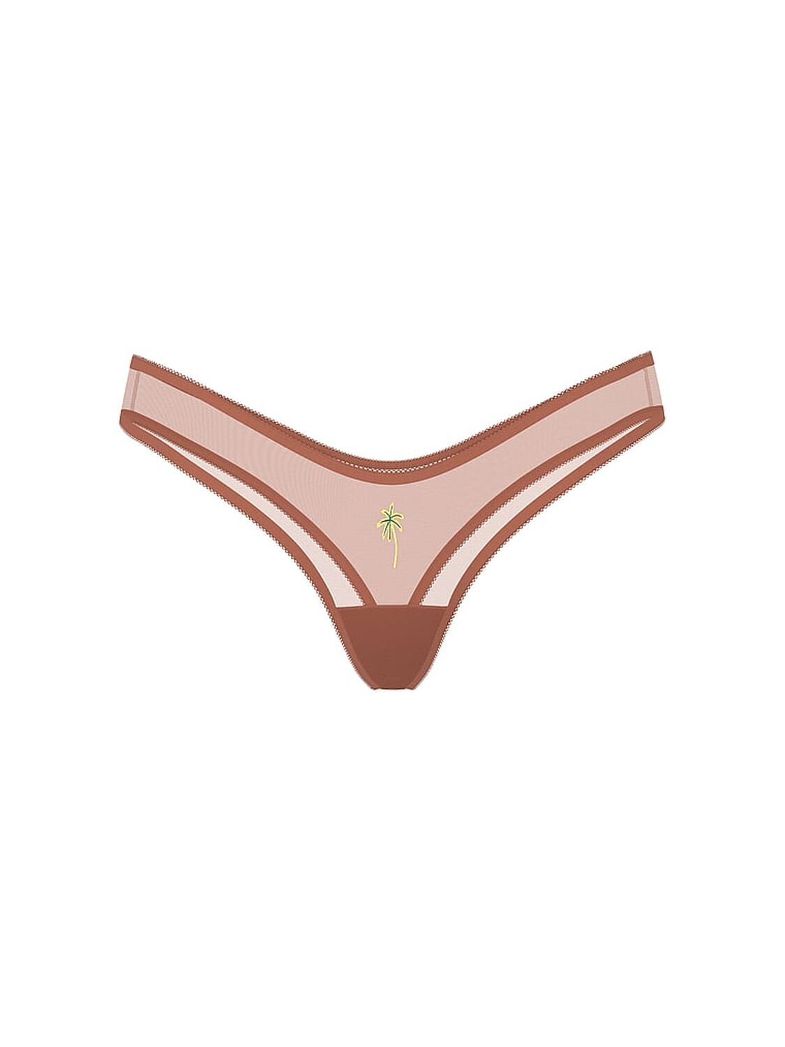 vs Very Sexy Flirty Mesh Thong Panty Caramel 3 of 3 