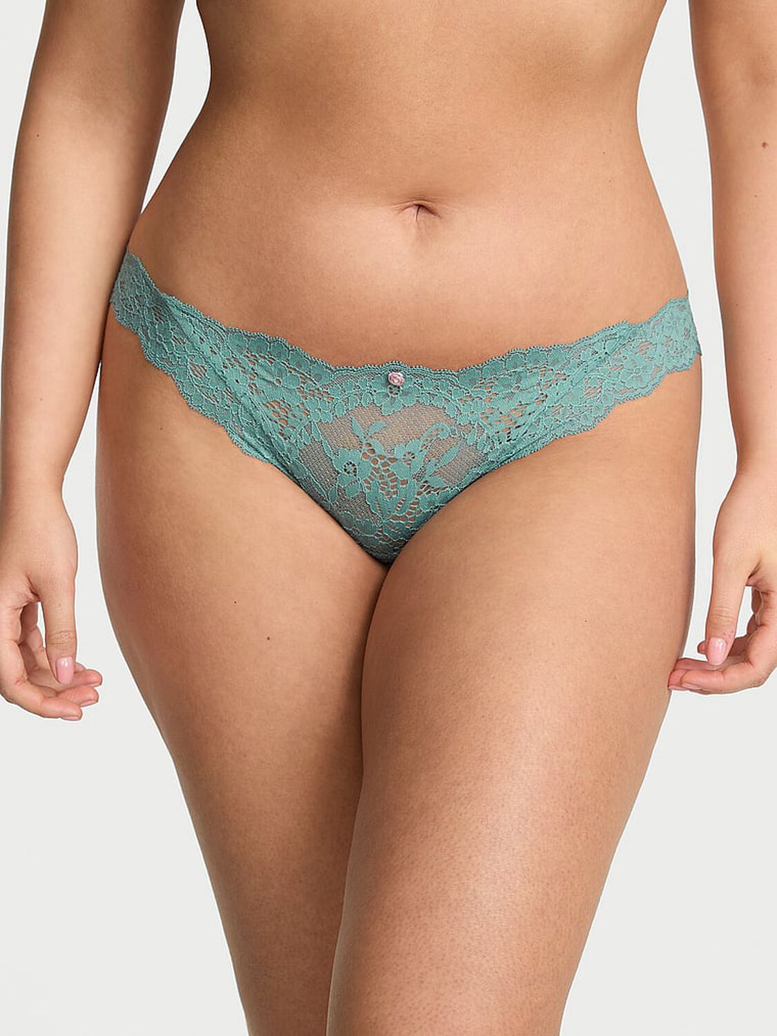 vs Dream Angels Lace Bikini Panty Arctic Green 4 of 4 