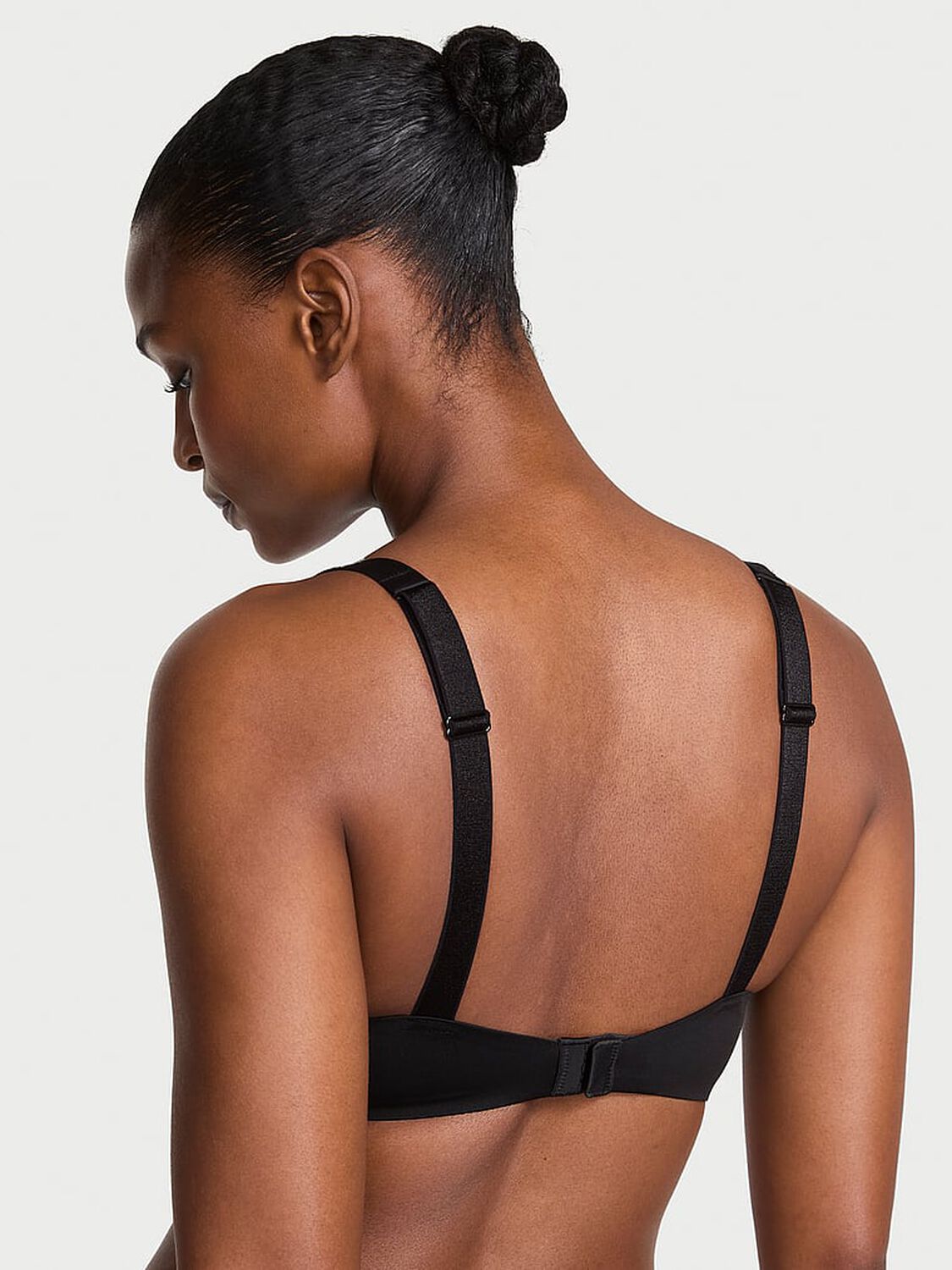 vs Very Sexy Logo Shine Strap Lightly Lined Low-Cut Demi Bra Black 2 of 2 