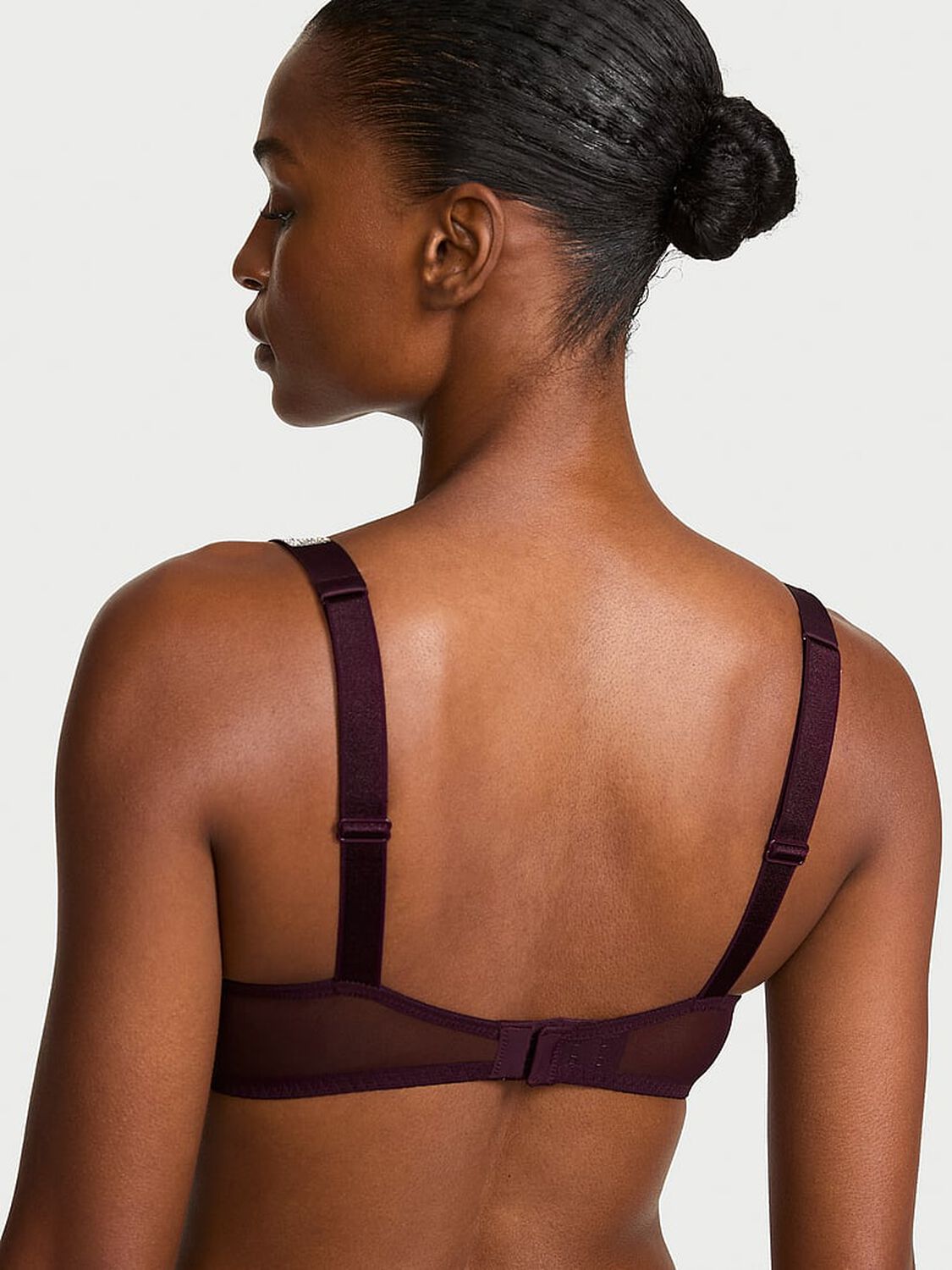 vs Very Sexy Shine Strap Lace Push-Up Bra Winter Wine 2 of 2 