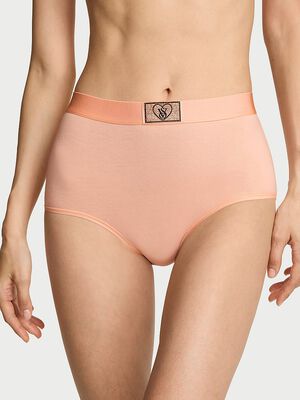 Logo Cotton Heart Shine Patch Modern Brief Panty
