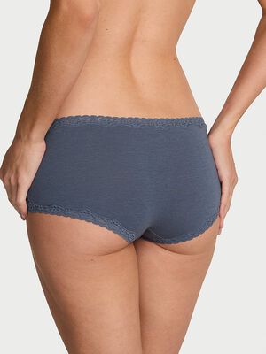 Cotton Lace-Trim Boyshort Panty