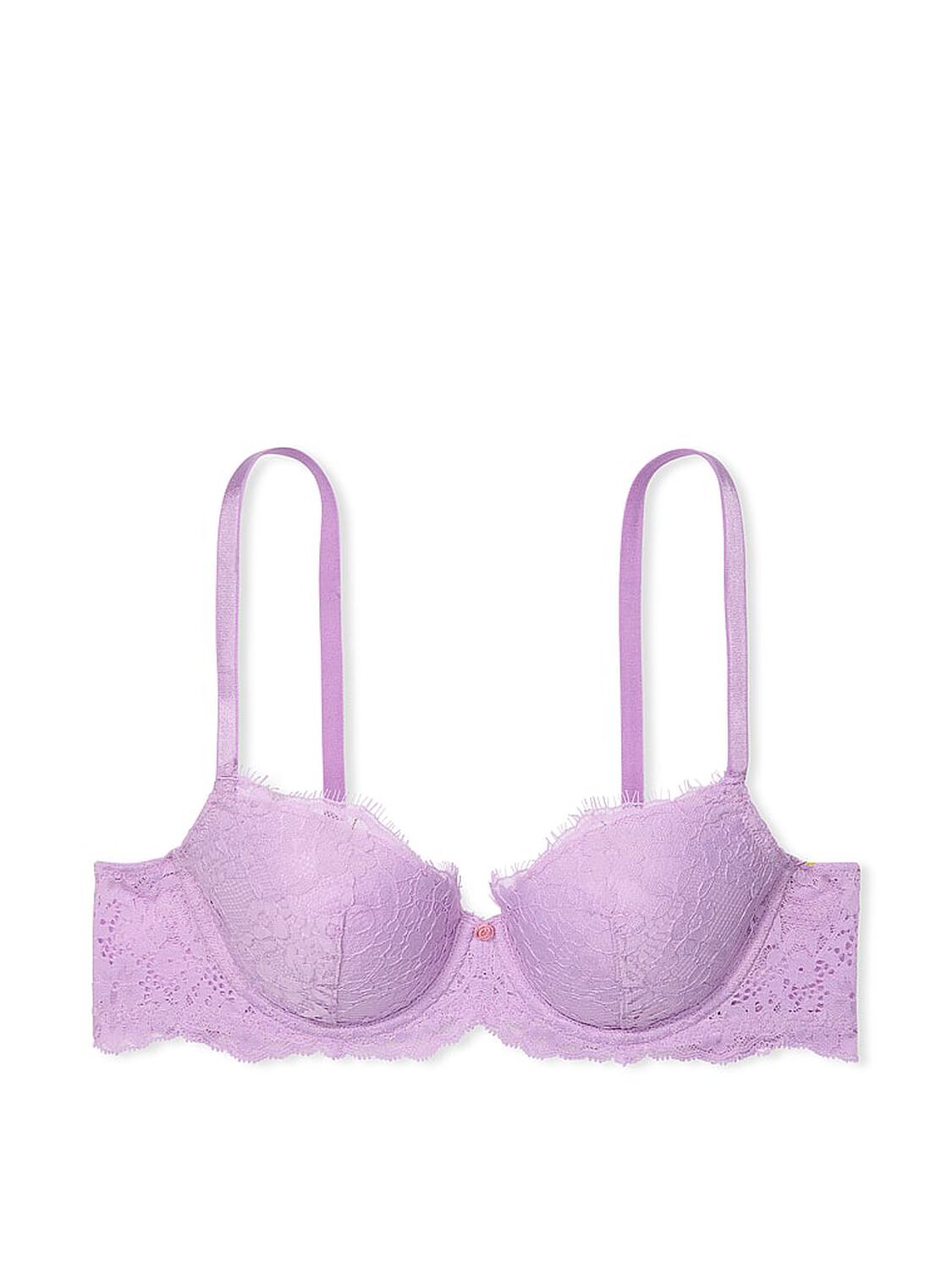vs Dream Angels Lace Lightly Lined Classic Coverage Demi Bra Silky Lilac 3 of 4 
