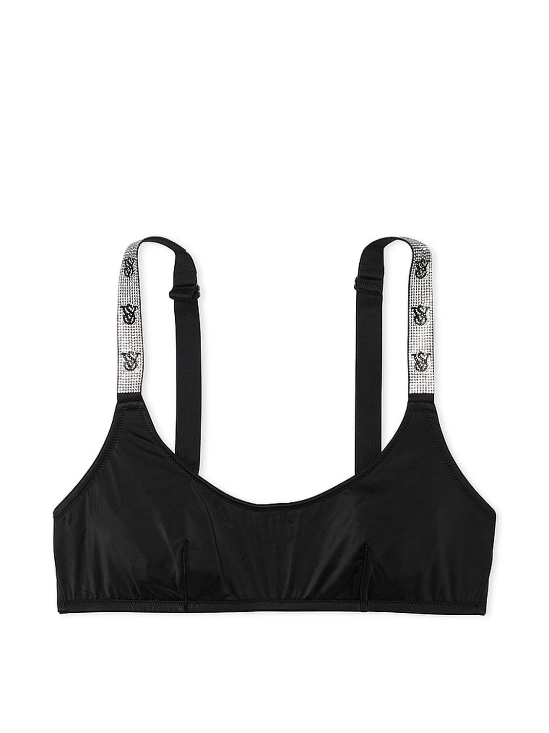 vs Very Sexy Shine Strap Scoop Bralette Black 3 of 4 