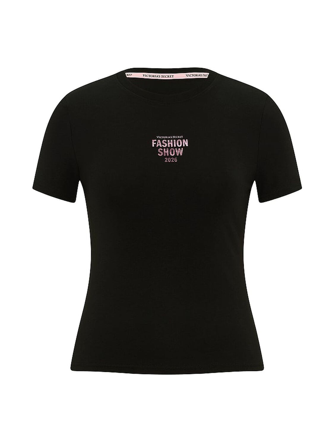 vs Angel Essentials Stretch Cotton Fitted Tee Black 3 of 3 