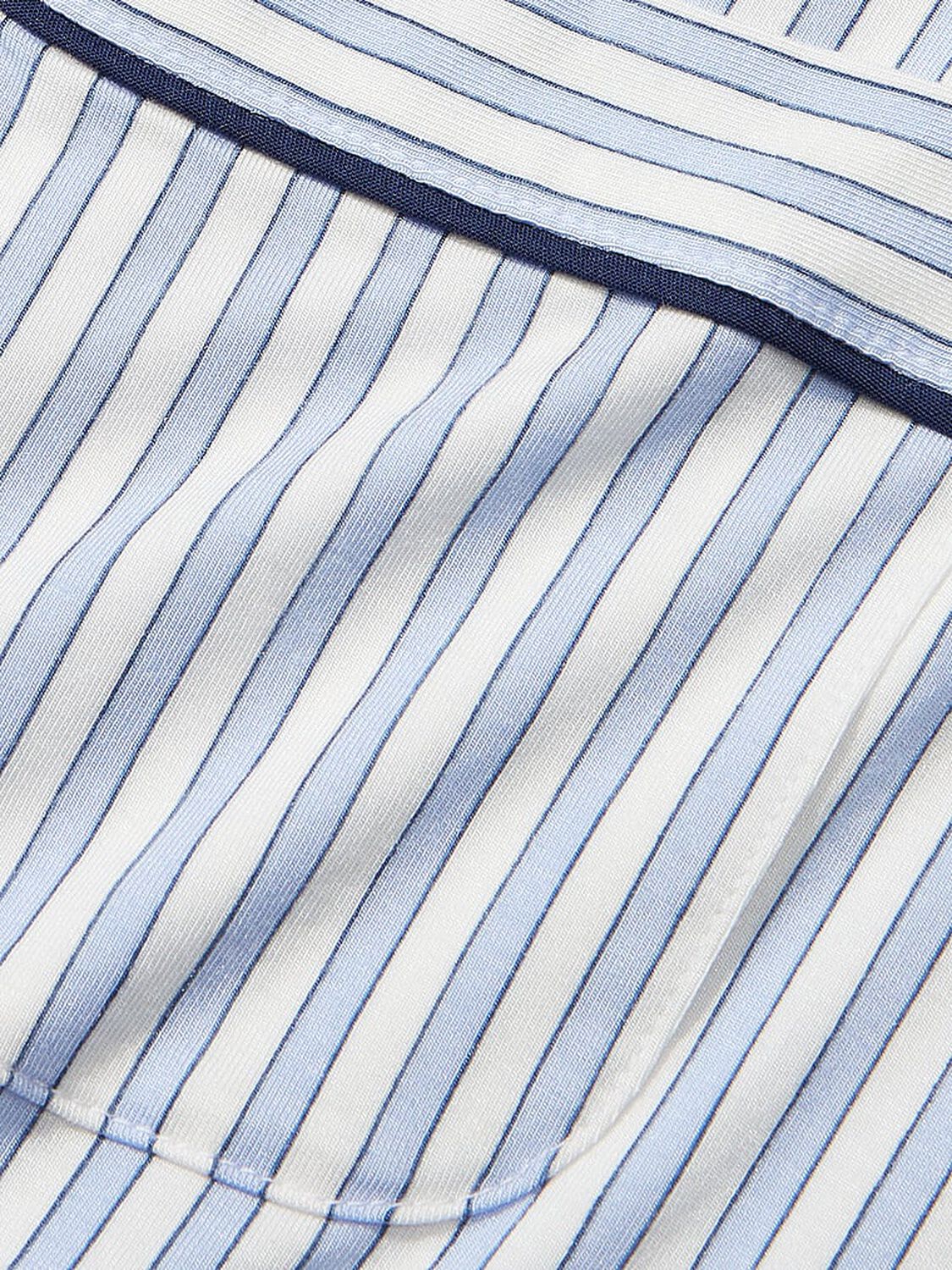 vs Victoria's Secret Modal Short Pajama Set Blue Crescent Stripes 4 of 4 