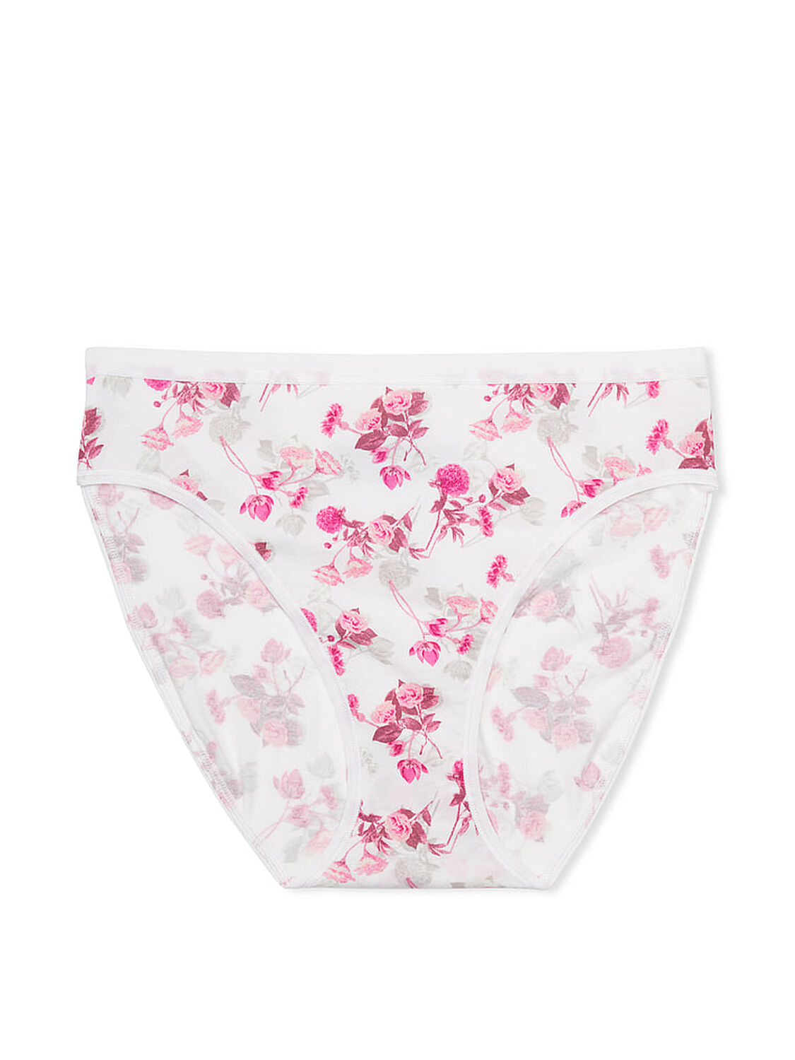vs Victoria's Secret Stretch Cotton High-Leg Brief Panty Vs White Floral 3 of 3 