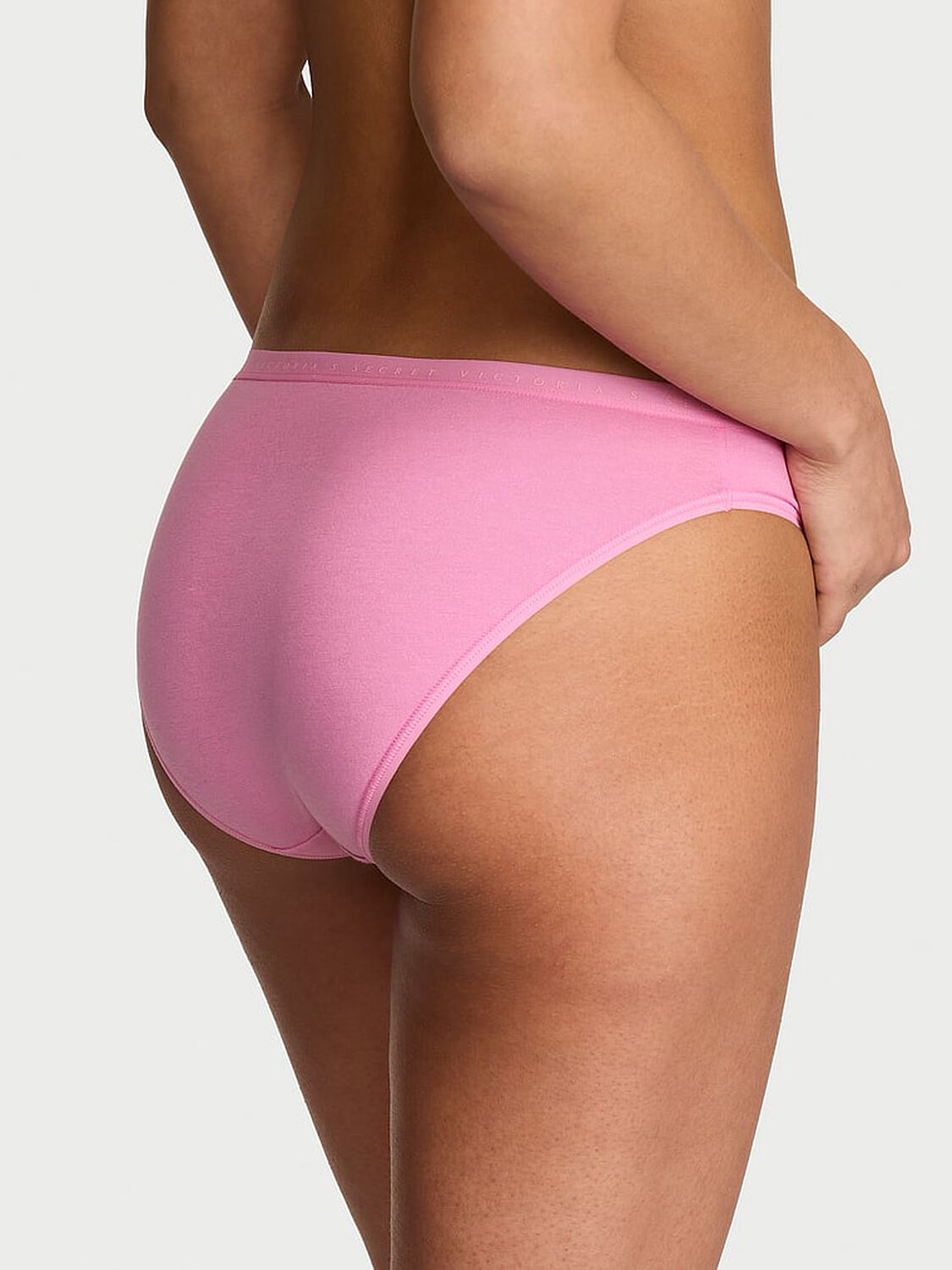 vs Victoria's Secret Stretch Cotton Bikini Panty Pink Sugar 2 of 3 