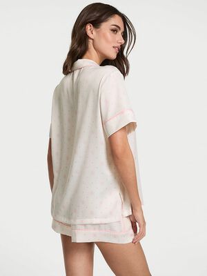 Glazed Satin Short Pajama Set