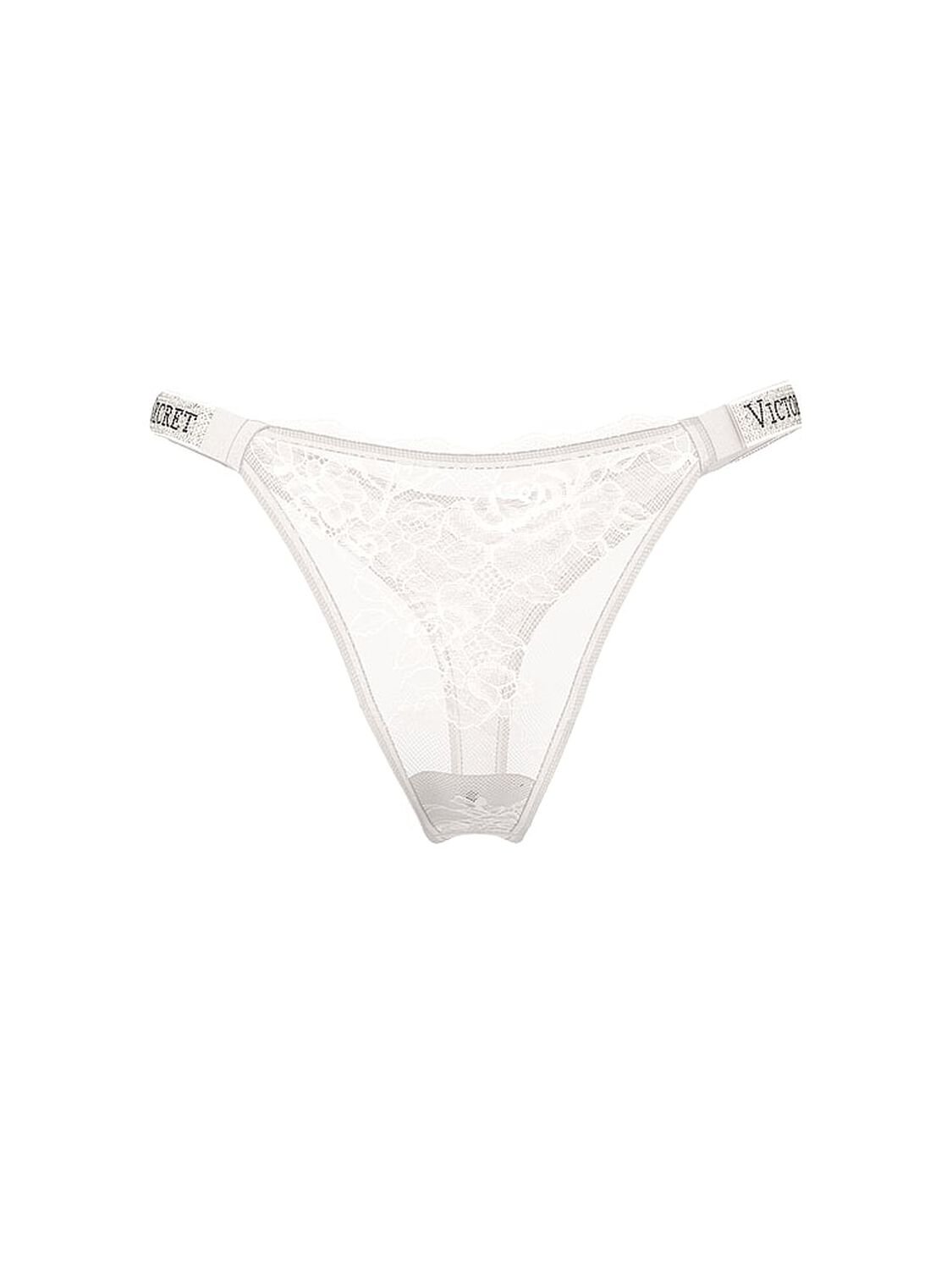 vs Very Sexy Shine Strap Lace Thong Panty Coconut White 1 of 1 