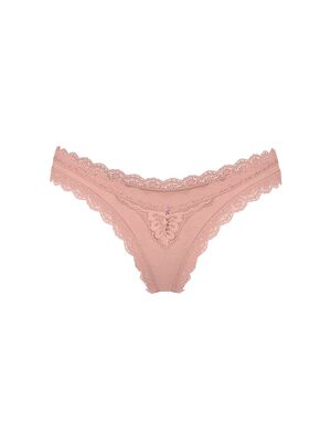 Lace-Trim Brazilian Panty