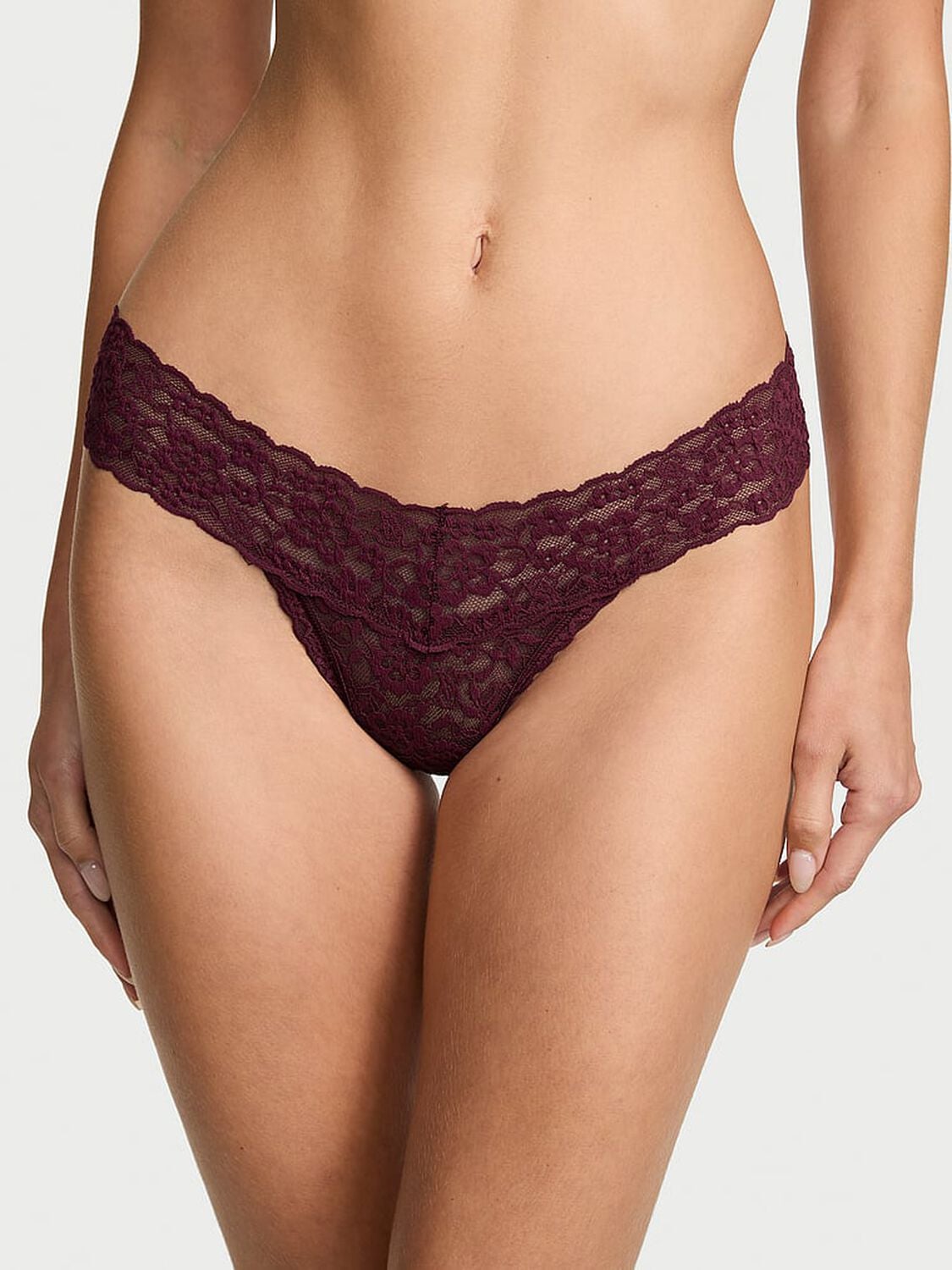 vs The Lacie Lace Thong Panty Rich Maroon 1 of 3 