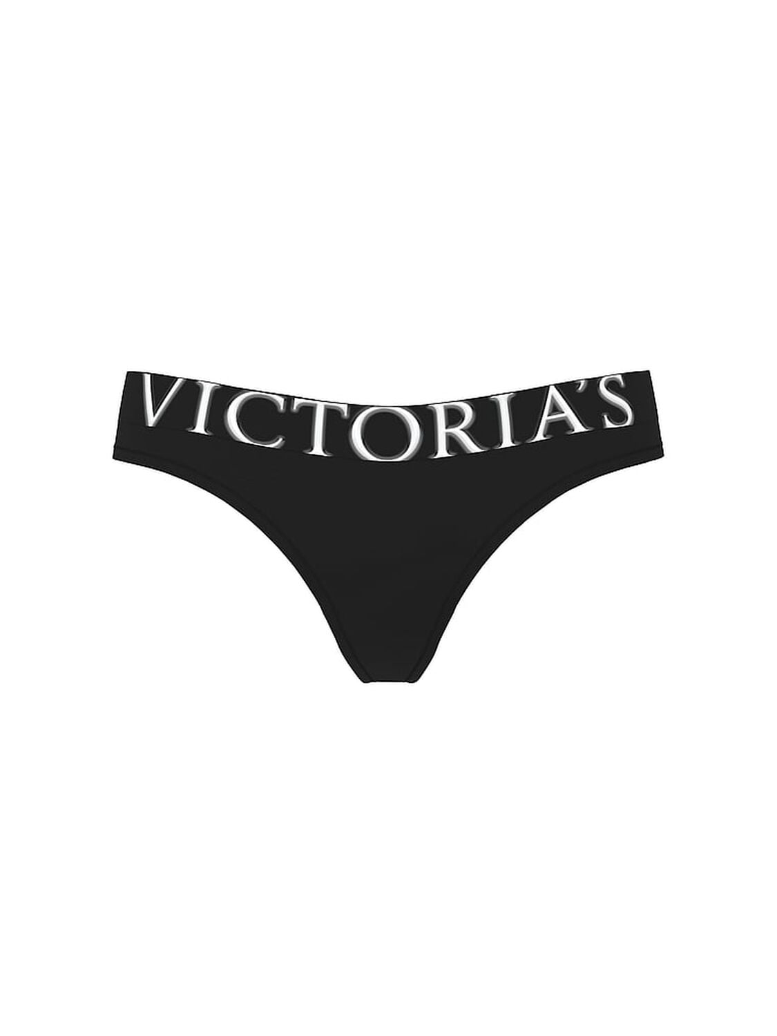 vs Cotton Exploded Logo Cotton Thong Panty Black 3 of 3 