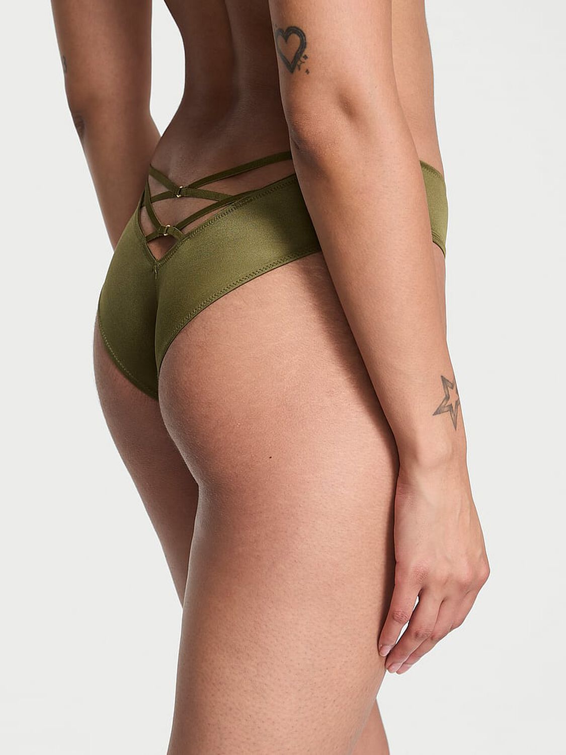 vs Very Sexy Strappy-Back High-Leg Cheeky Panty Green Chameleon 1 of 3 