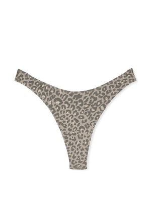 Stretch Cotton High-Leg Scoop Thong Panty