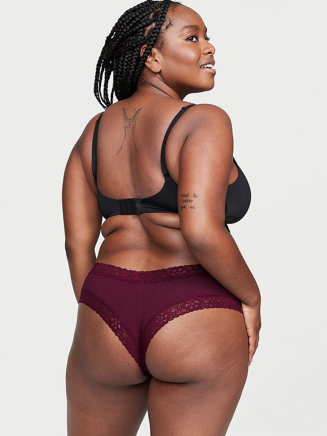 vs Victoria's Secret Lace Waist Cotton Cheeky Panty 2 of 3 