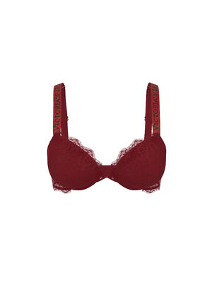Bombshell Add-2-Cups Shine Strap Rose Lace Push-Up Bra