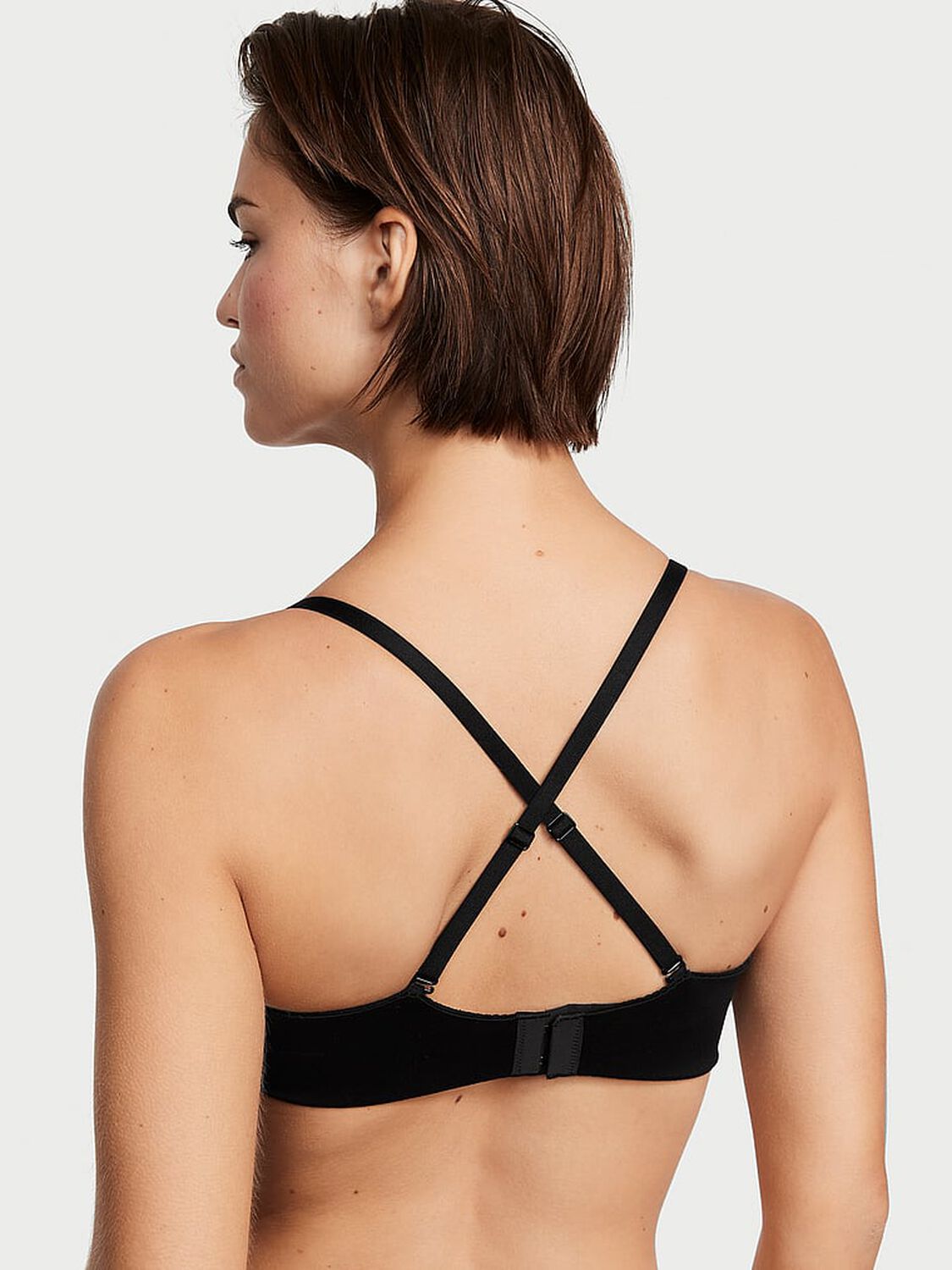 vs Victoria's Secret Bare Lightly-Lined Strapless Bra Black 2 of 4 