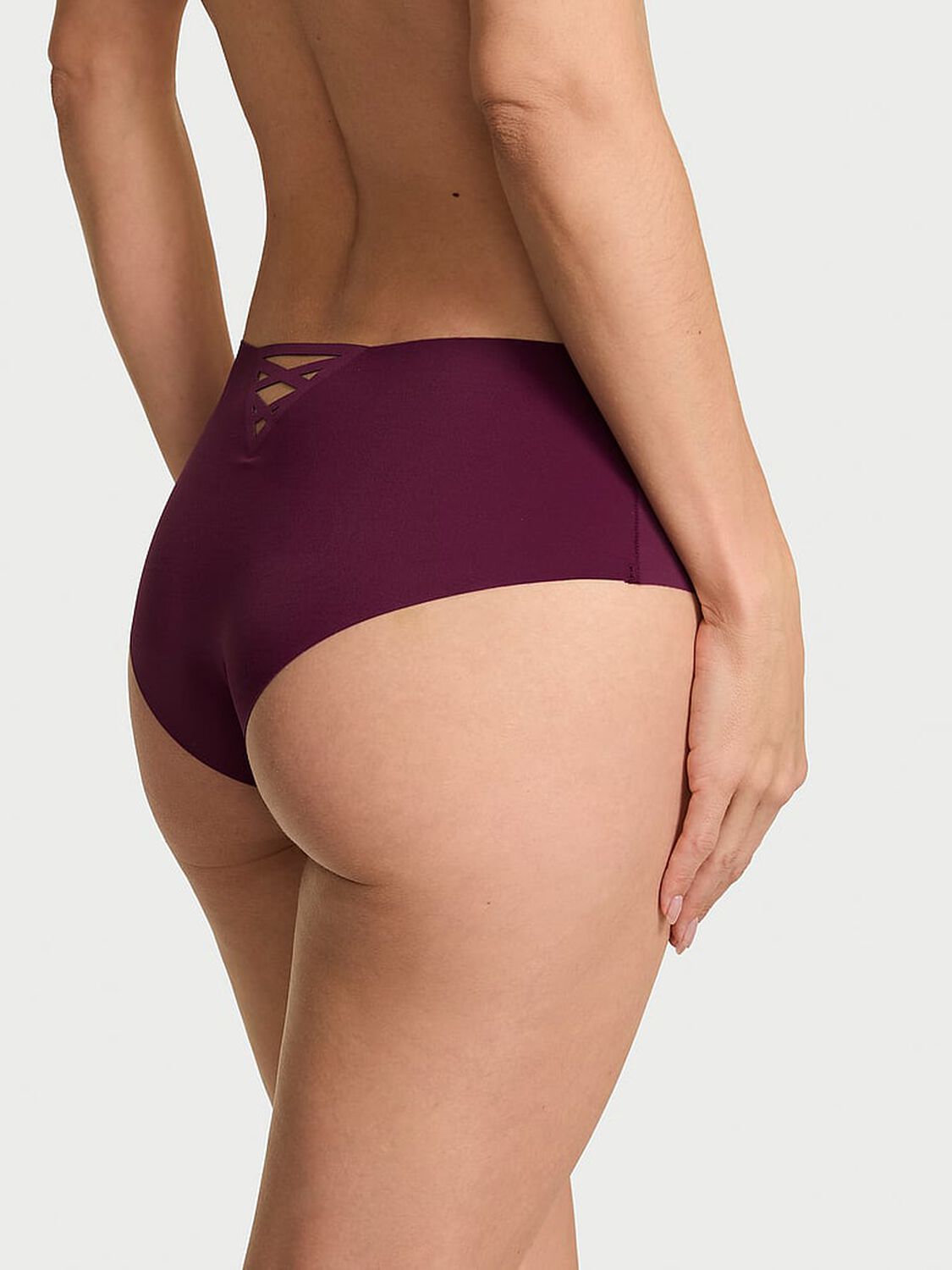 vs No-Show No-Show Strappy Cheeky Panty Rich Maroon 2 of 3 