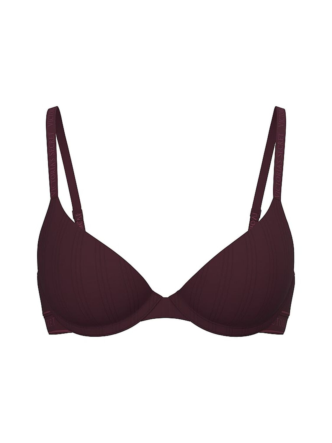 vs The T-Shirt Ultra-Fine Modal Lightly Lined Demi Bra Winter Wine 1 of 3 