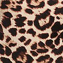 Signature Satin Short-Sleeve Long Pajama Set, Leopard, swatch