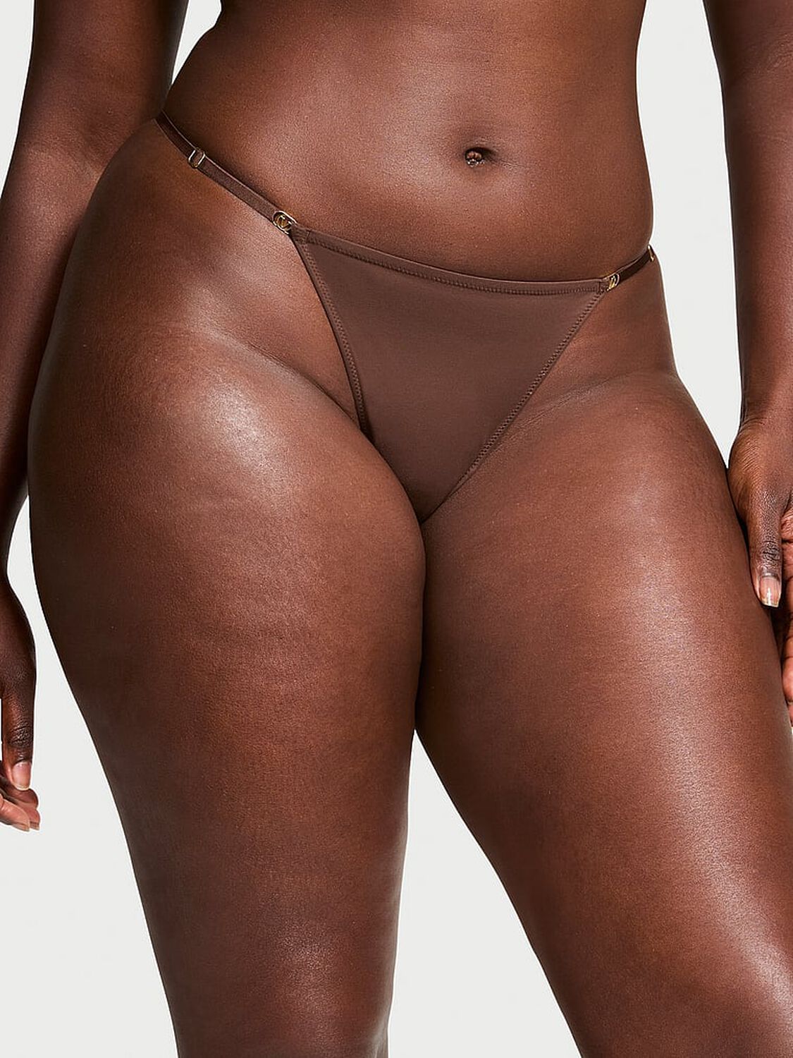vs Love Cloud Smooth Adjustable Thong Panty Ganache 1 of 3 