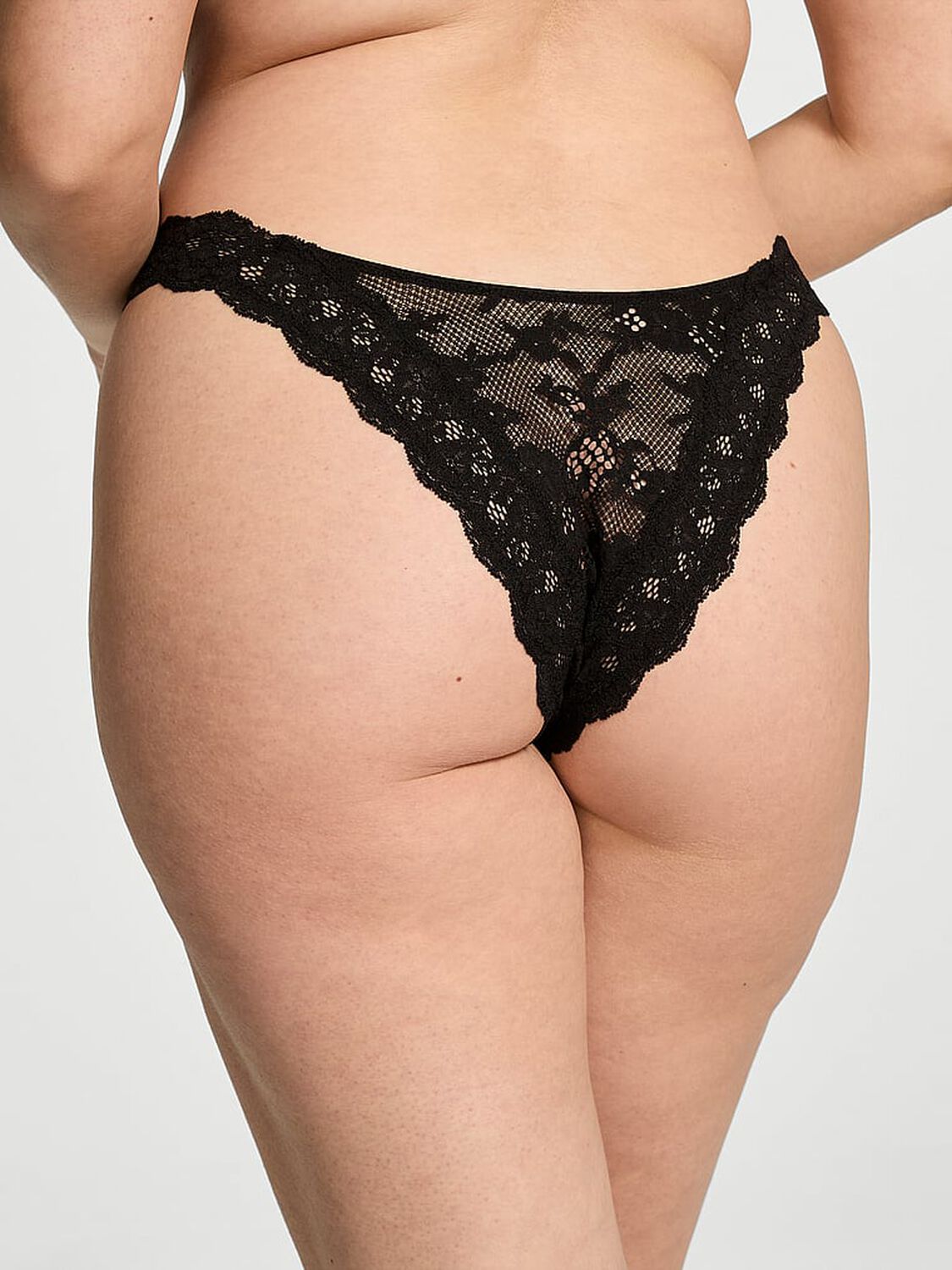 vs Dream Angels Lace Brazilian Panty Black 2 of 3 