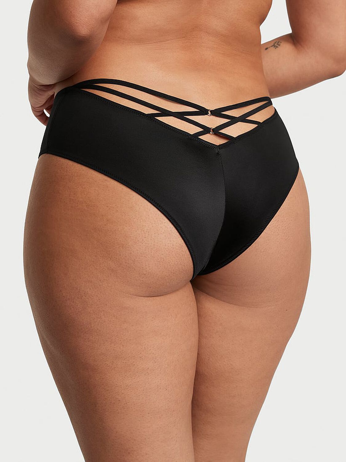 vs Very Sexy Strappy-Back High-Leg Cheeky Panty Black 2 of 3 